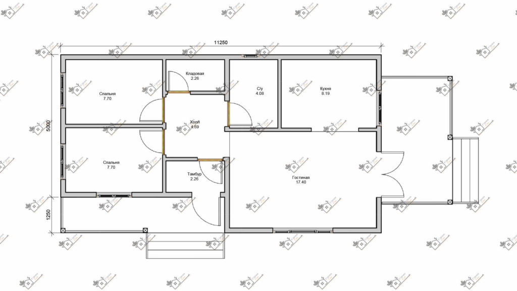 Строимсип, дом из сип панелей, Проект дома из сип панелей до 100м2