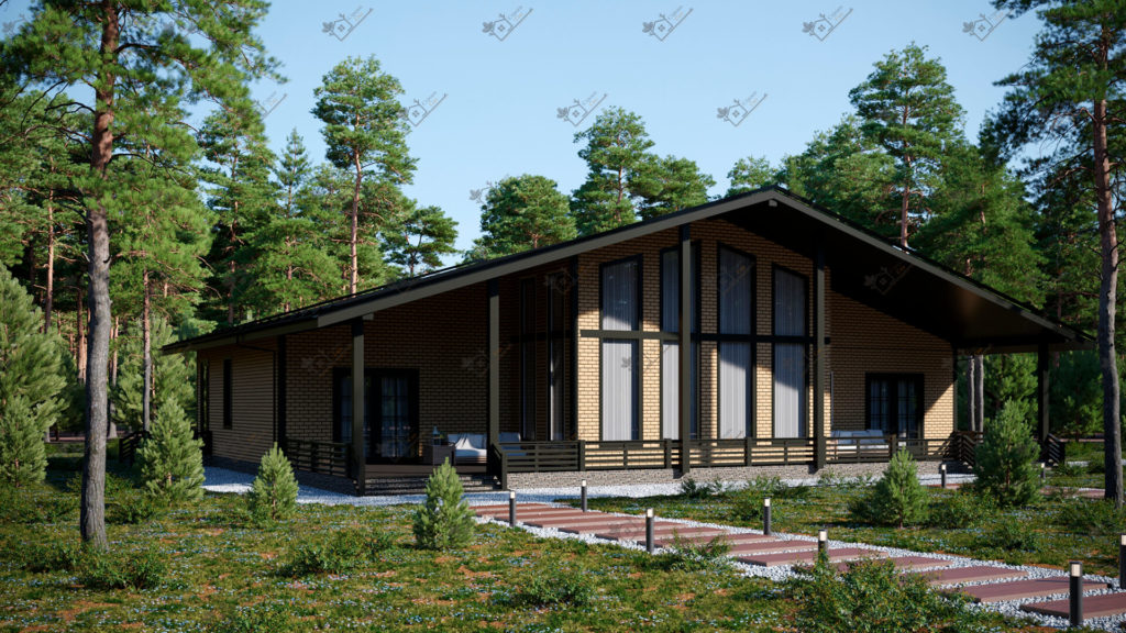 Строимсип, дом из сип панелей, Проект дома из сип панелей более 200м2