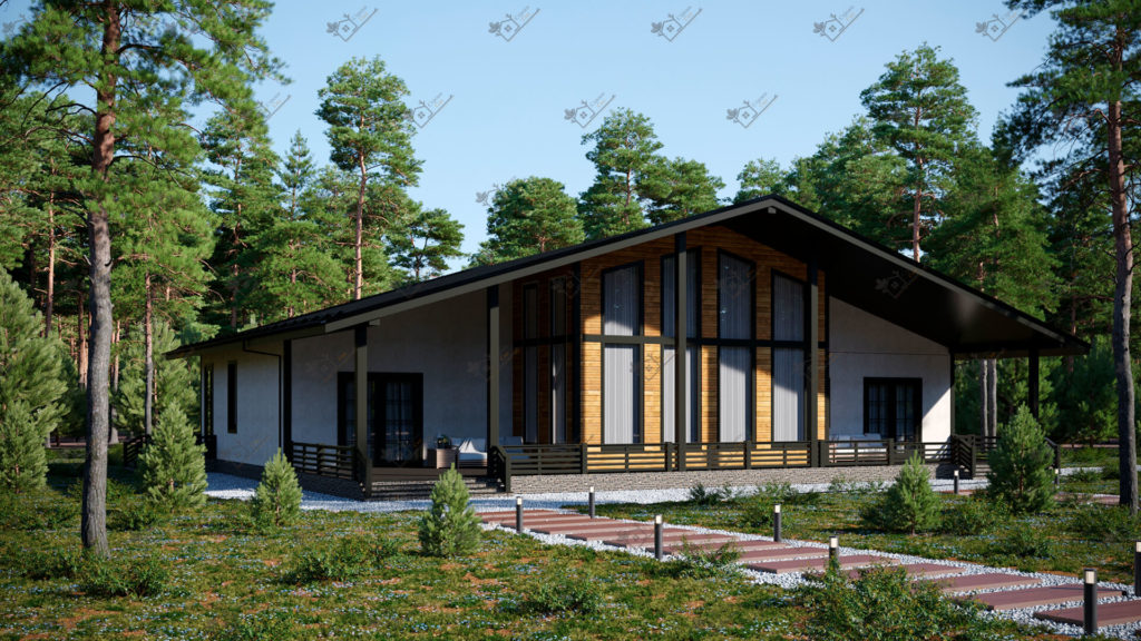 Строимсип, дом из сип панелей, Проект дома из сип панелей более 200м2