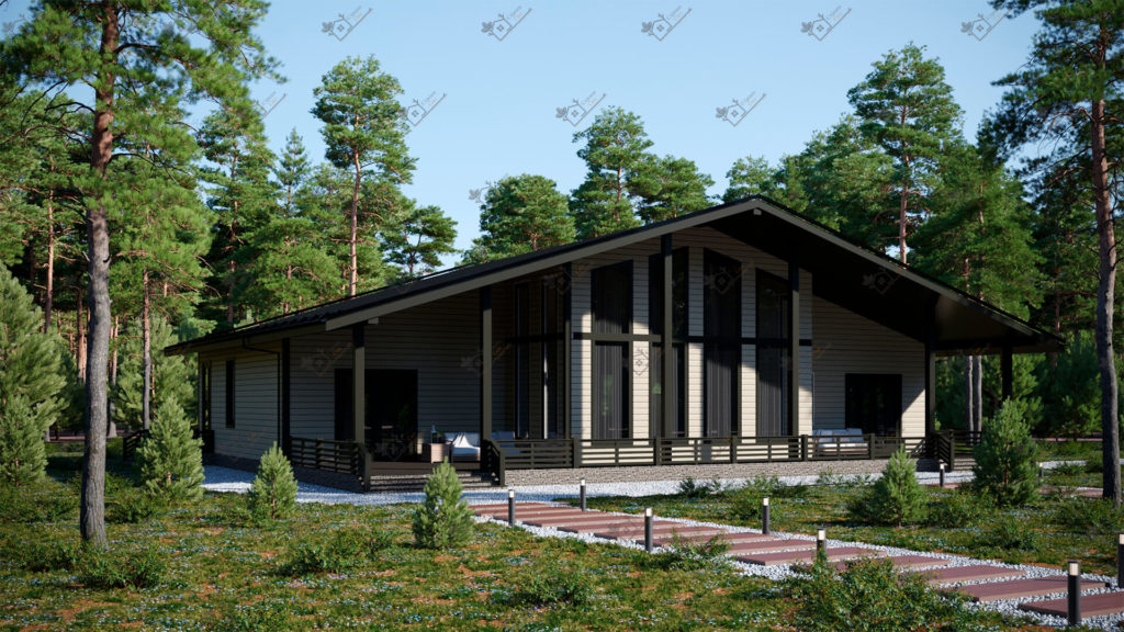 Строимсип, дом из сип панелей, Проект дома из сип панелей более 200м2