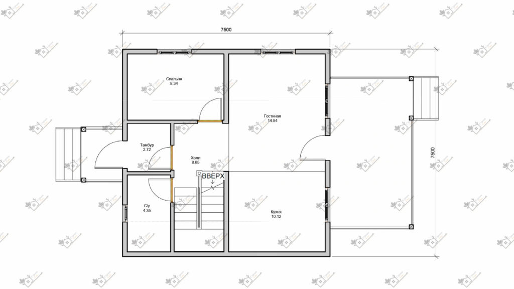 Строимсип, дом из сип панелей, Проект дома из сип панелей до 150м2