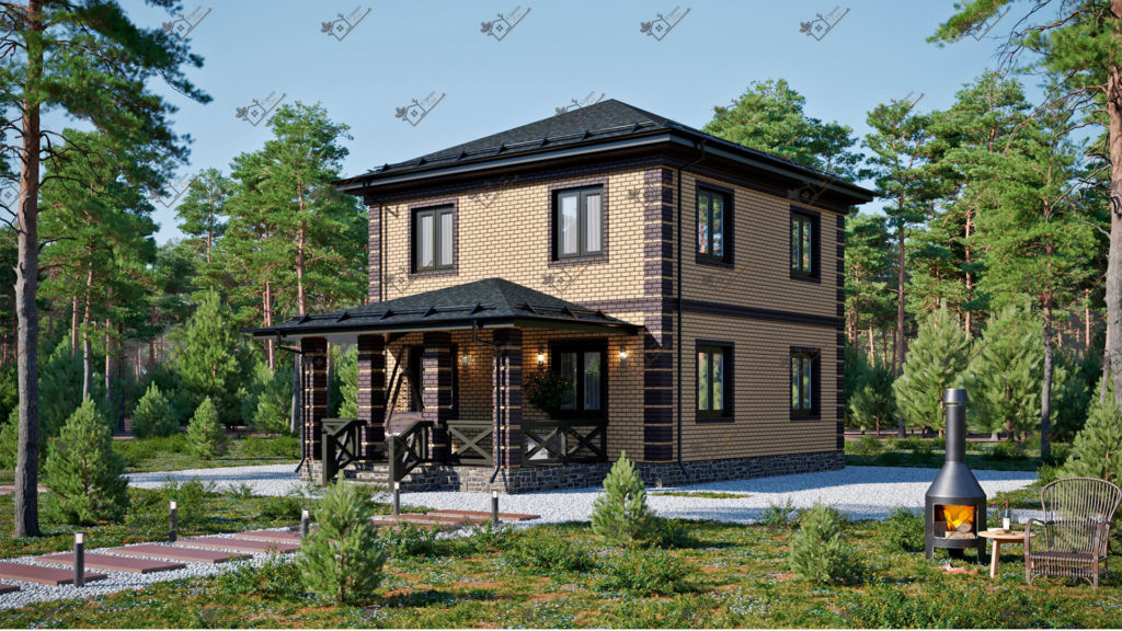 Строимсип, дом из сип панелей, Проект дома из сип панелей до 150м2