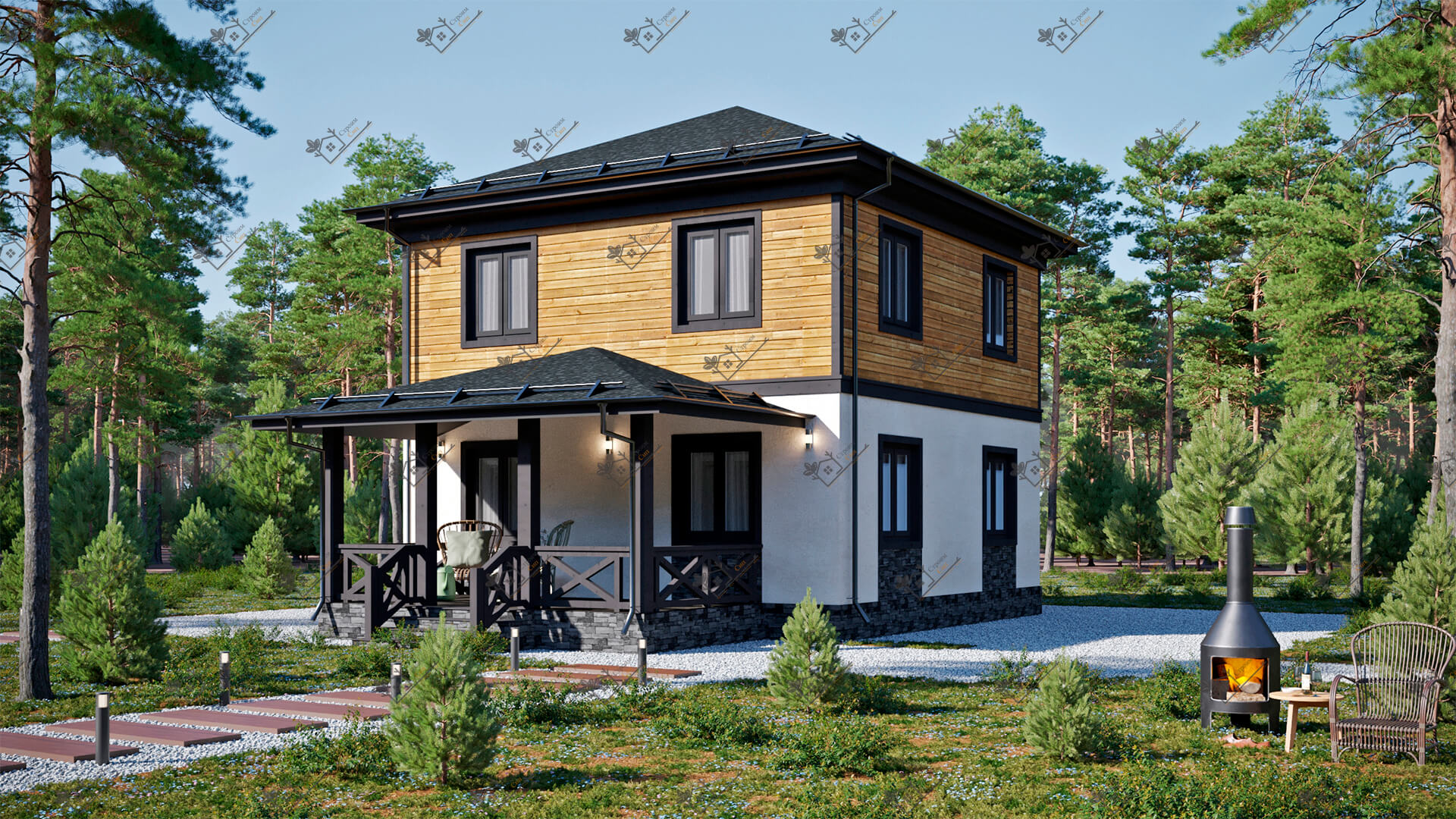 Строимсип.рф, дом из сип, сип панель, проект Коламбия, Проекты из сип