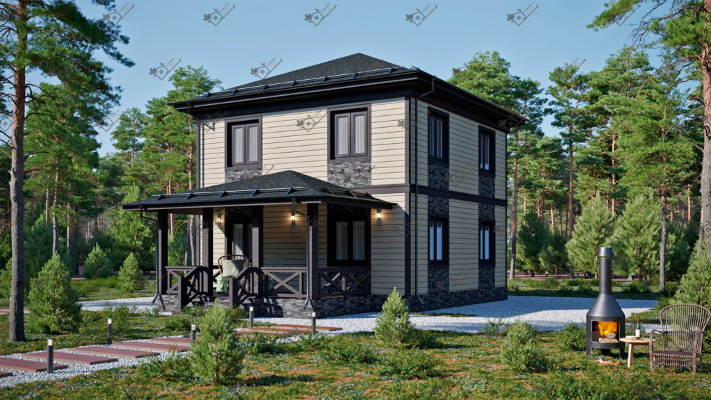 Строимсип, дом из сип панелей, Проект дома из сип панелей до 150м2