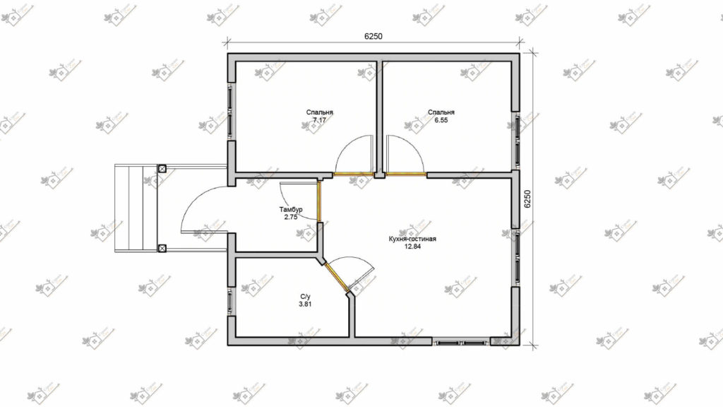 Строимсип, дом из сип панелей, Проект дома из сип панелей до 50м2