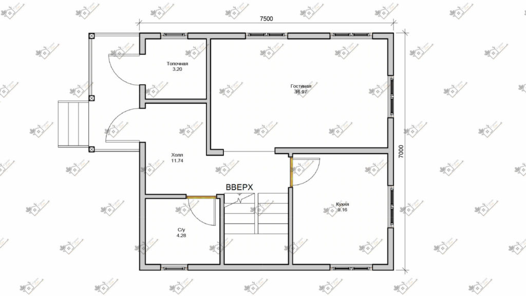 Строимсип, дом из сип панелей, Проект дома из сип панелей до 150м2