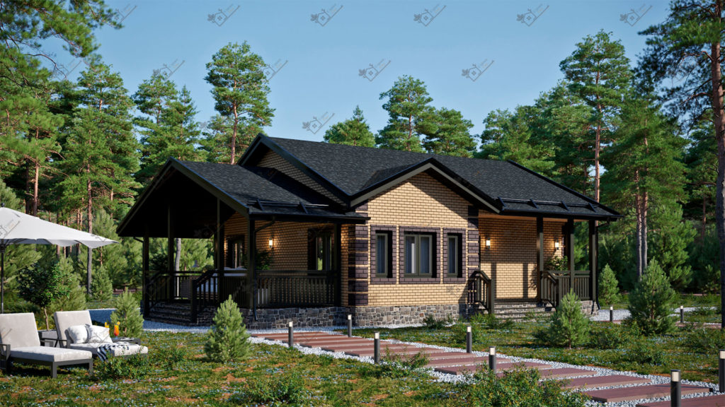 Строимсип, дом из сип панелей, Проект дома из сип панелей до 100м2