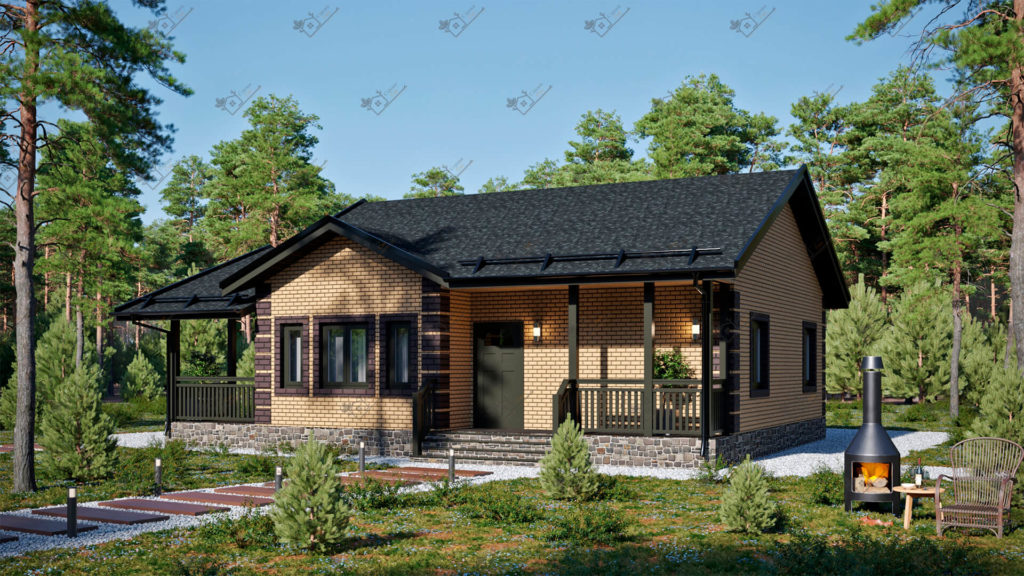 Строимсип, дом из сип панелей, Проект дома из сип панелей до 100м2