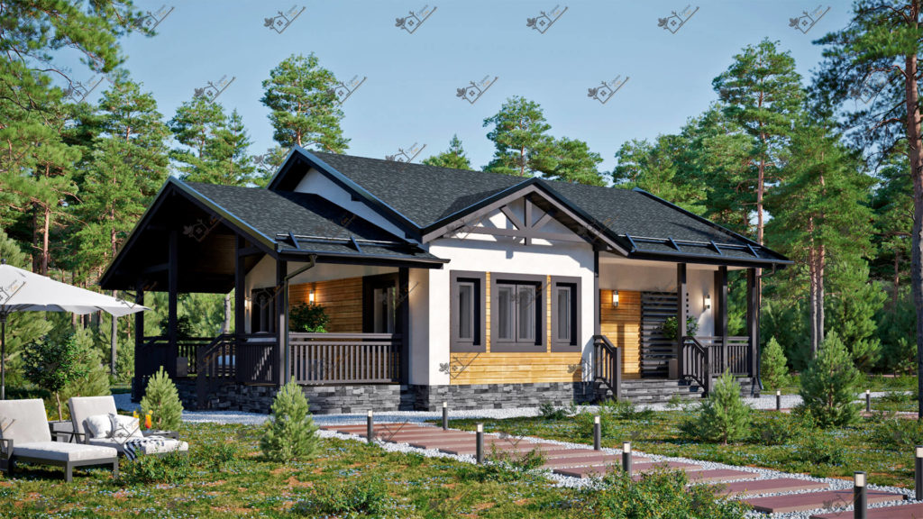 Строимсип, дом из сип панелей, Проект дома из сип панелей до 100м2