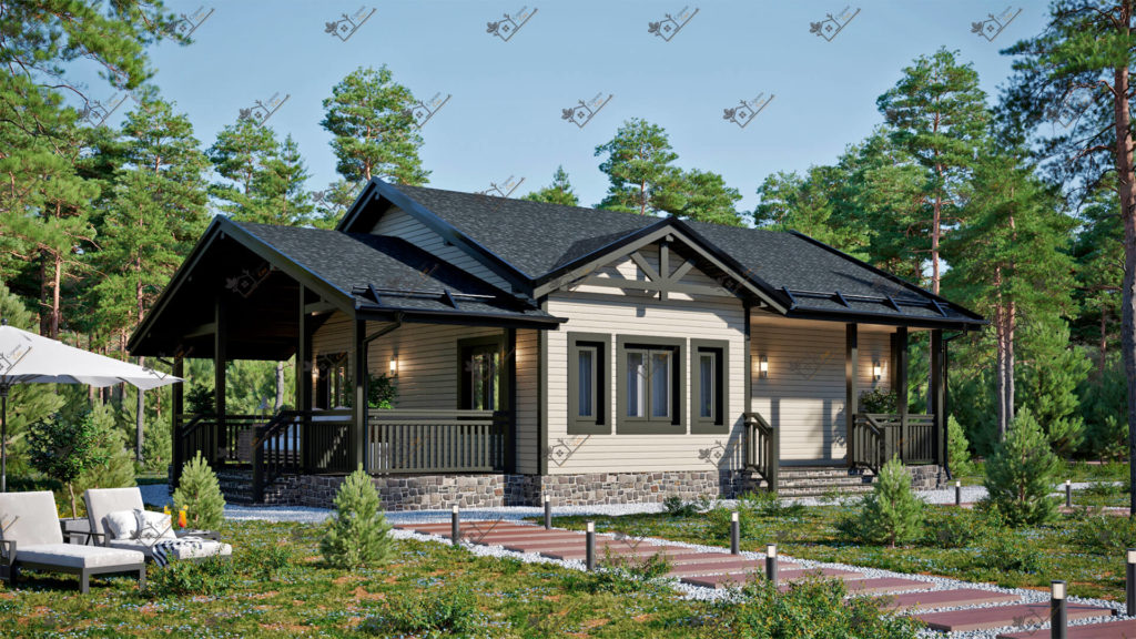 Строимсип, дом из сип панелей, Проект дома из сип панелей до 100м2