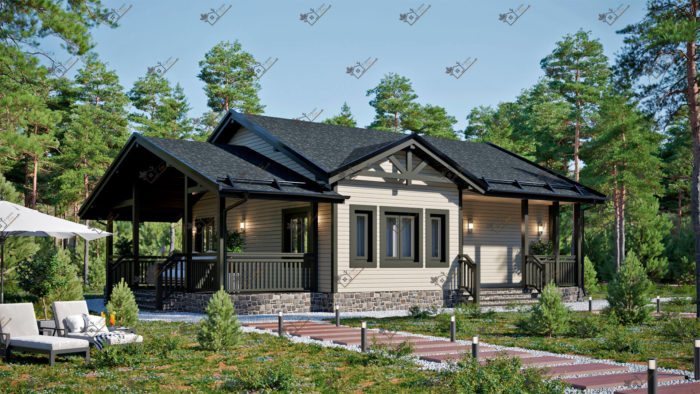 Строимсип, дом из сип панелей, Проект дома из сип панелей до 100м2