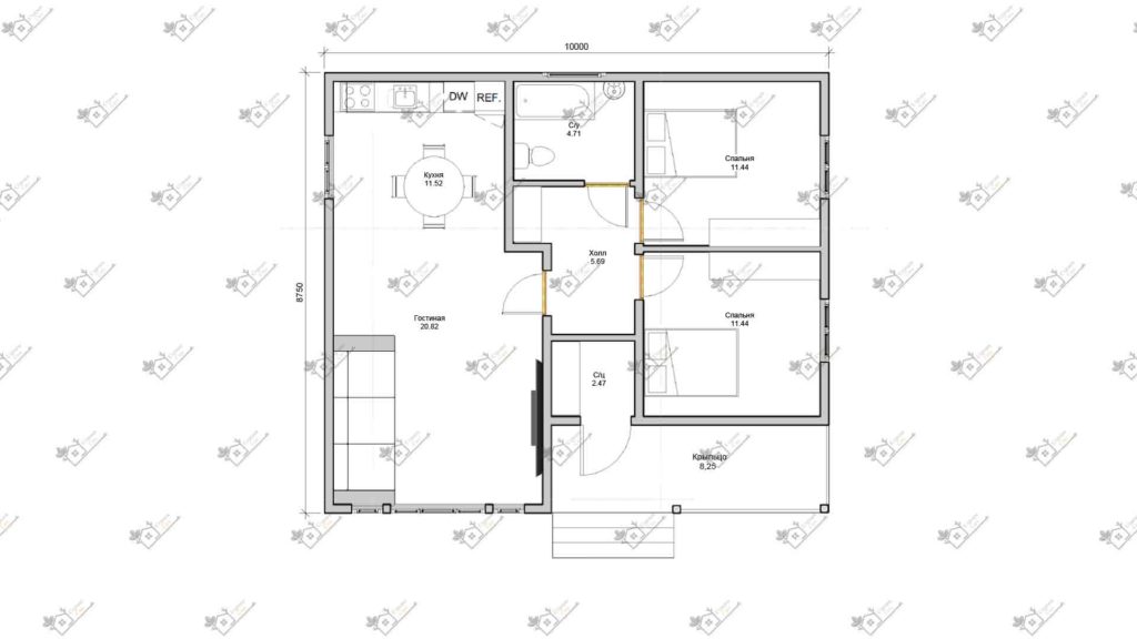 Строимсип, дом из сип панелей, Проект дома из сип панелей от 70м2 до 150м2