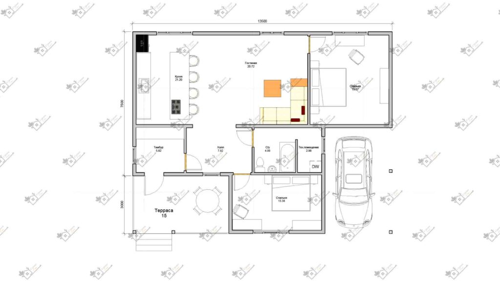 Строимсип, дом из сип панелей, Проект дома из сип панелей от 70м2 до 150м2