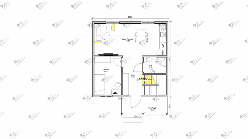 Строимсип, дом из сип панелей, Проект дома из сип панелей до 150м2