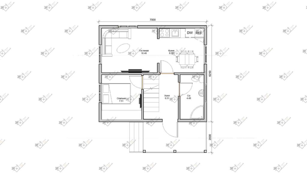 Строимсип, дом из сип панелей, Проект дома из сип панелей до 150м2