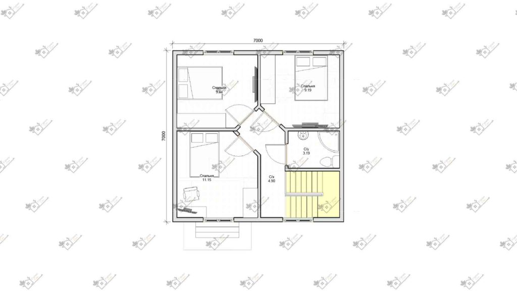 Строимсип, дом из сип панелей, Проект дома из сип панелей до 150м2