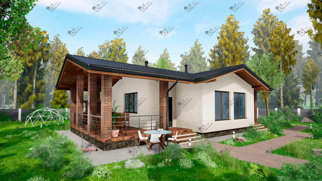 Строимсип, дом из сип панелей, Проект дома из сип панелей до 150м2